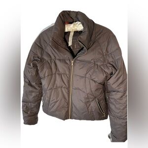 Steve Madden Down Filled Puffer Coat Short Women's Medium Chocolate Brown